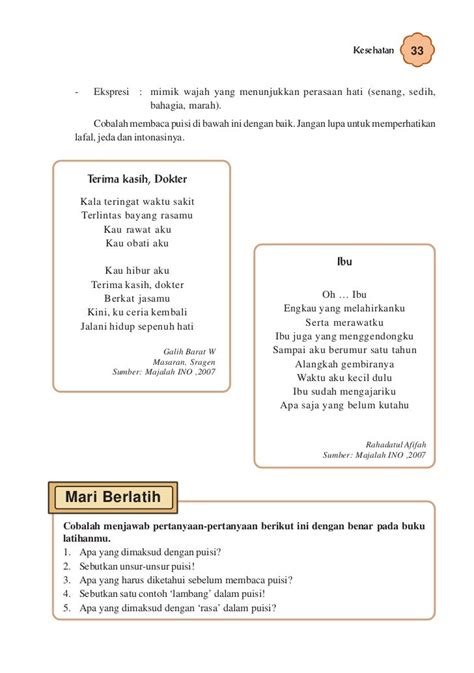 Puisi Ibu Anak Sd Kelas 1