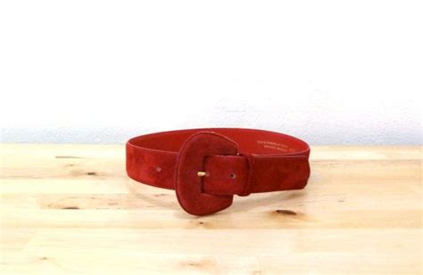 Vintage Wide Red Belt High Waist Belt Red Leather Belt Etsy