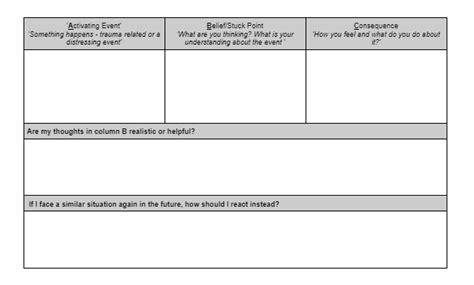 Ptsd Abc Worksheet Happiertherapy