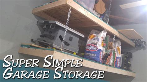 Super Simple Hanging Garage Storage Shelves Hanging Shelves With