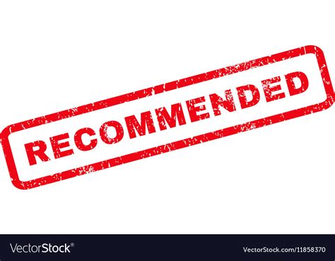 Recommended Rubber Stamp Royalty Free Vector Image