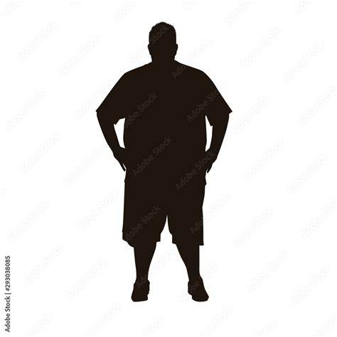 Fat People Silhouette Stock Vector Adobe Stock