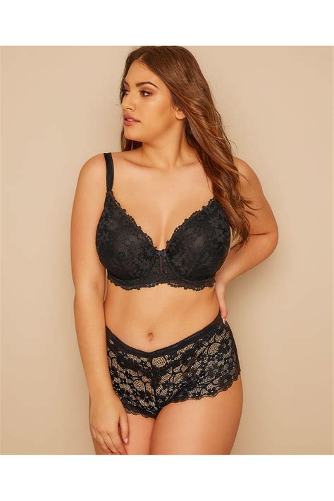 black daisy floral lace underwired moulded cup bra yours clothing