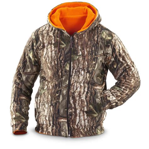 Reversible Fleece Jacket 640778 Blaze Orange And Blaze