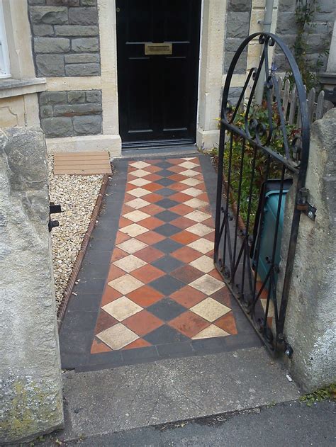 Front Garden Path With Original Victorian Quarry Tiles Like The Black