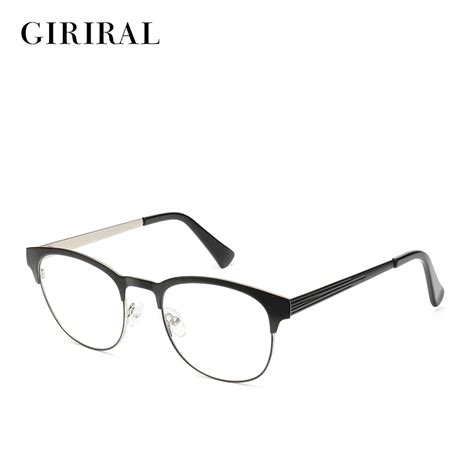 Metal Computer Glasses Men Round Optical Clear Designer Myopia Brand