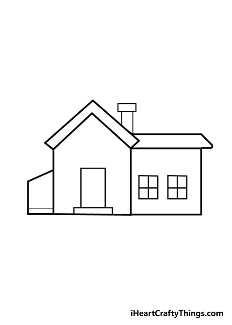 House Drawing How To Draw A House Step By Step