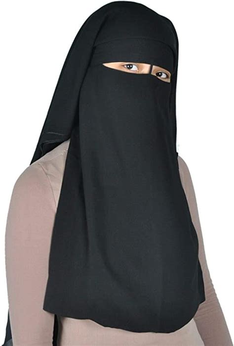 Egyptian Womens Face Veil Niqab 3 Layer Hijab Islamic Clothing Islam