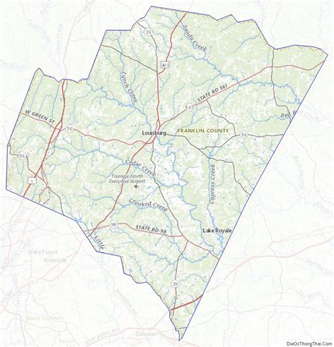 Map Of Franklin County North Carolina