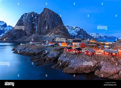 Reine Fishing Village In Lofoten Norway Stock Photo Alamy