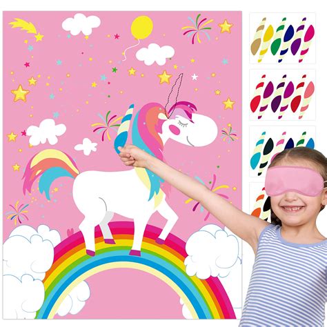 Party Poter Party Games For Kids Large Pin The Tail On The Unicorn With