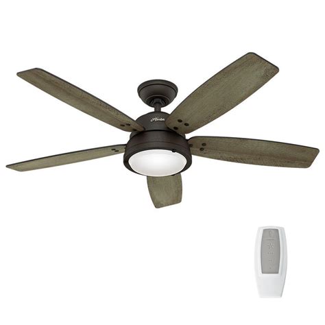 Disconnect power to the ceiling fan and light kit at the main. Hunter Channelside 52 in. LED Indoor/Outdoor Noble Bronze ...
