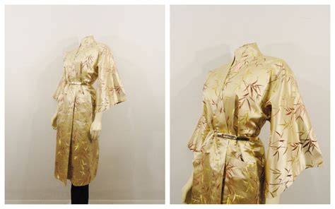 Vintage Gold Kimono Robe NWT Vintage Kimono Gold Brown Beige | Etsy | Vintage kimono, Vintage ...