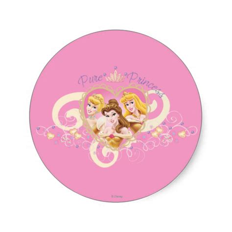 Pure Princess Round Sticker From Stickers Disney