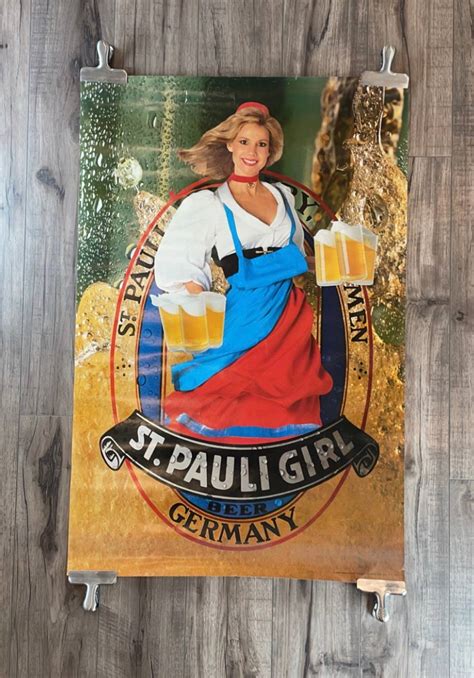 vintage 1986 vintage st pauli girl beer poster grailed
