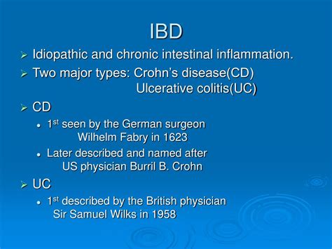 Ppt Inflammatory Bowel Disease Powerpoint Presentation Free Download