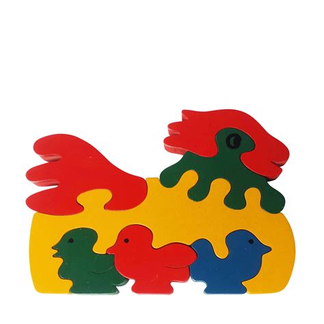 Chicken Wooden Animal Puzzle Handcrafted In Australia Jigzoos