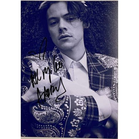 Harry Styles Photo Autograph Signed