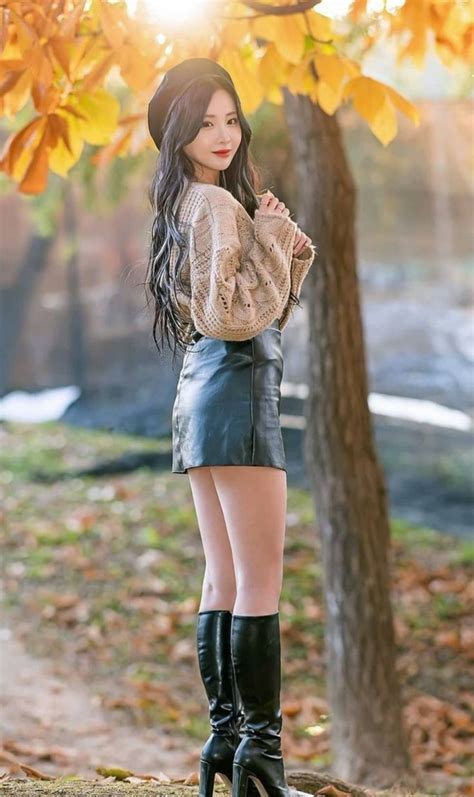 Twitter In 2021 Korean Girl Fashion Leather Leggings Fashion Black
