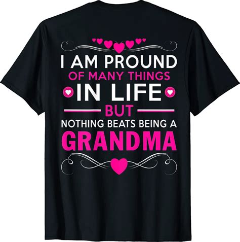 Proud Grandma T Shirt Clothing Shoes And Jewelry