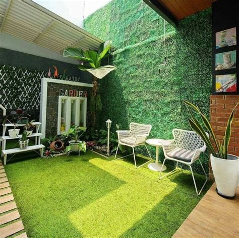 Terdapat taman di depan rumah, dan lantai teras dengan bahan granit. Desain taman untuk rumah minimalis istimewa di 2020 ...