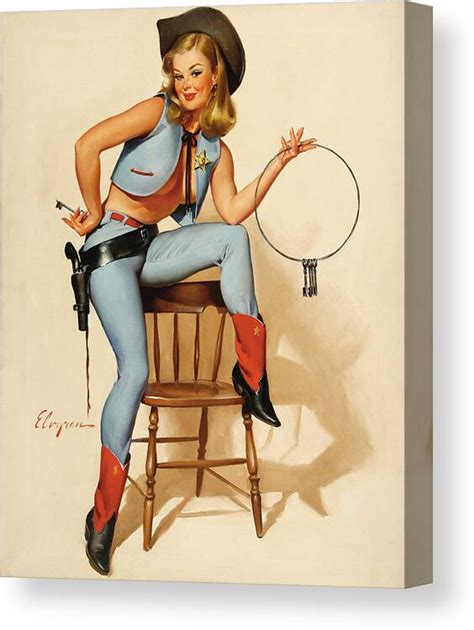 Cowboy By Gil Elvgren Pin Up And Cartoon Girls Art Vi