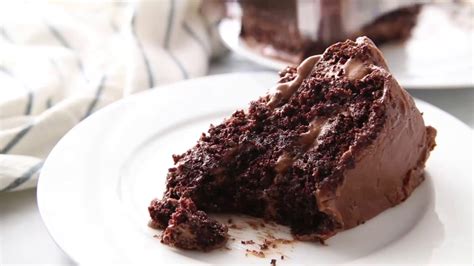 Heat over low heat, stirring constantly, until mixture is almost boiling and is thickened enough to coat spoon. Chocolate Cake with Chocolate Mousse Filling - YouTube