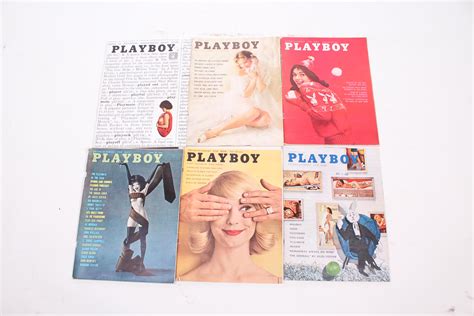 Lot Playboy Magazines Lot Of Six