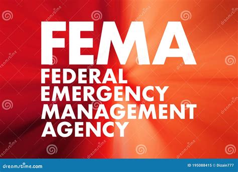 Fema Federal Emergency Management Agency Acronym Concept Background