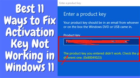 Best 11 Ways To Fix Activation Key Not Working In Windows 11