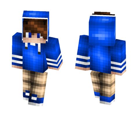 Download Dcjn Blue Hoodie Shaded Minecraft Skin For Free