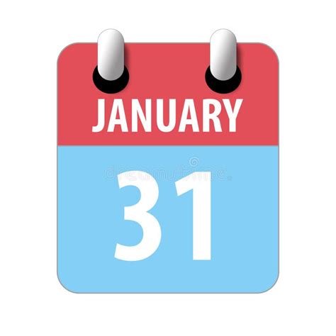 January 31st Day 31of Monthsimple Calendar Icon On White Background