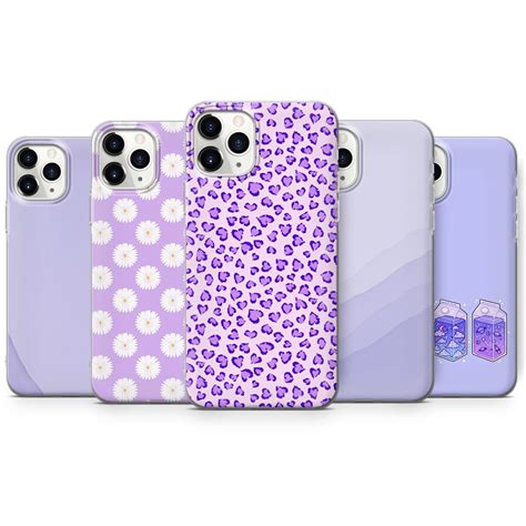 Purple Phone Case Tasteful Colorful Lavender Cover For Iphone Etsy