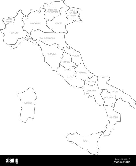 Italy Map Black And White