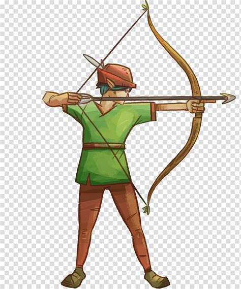 Bow And Arrow Ranged Weapon Archery Longbow Archer Transparent