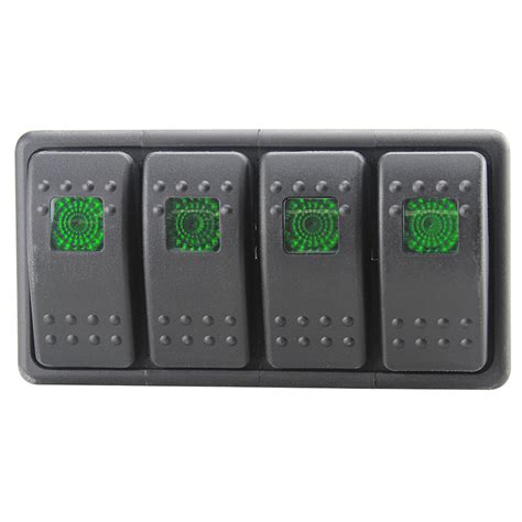 Fastronix Rocker Switch Panel Quad Green Competition Products
