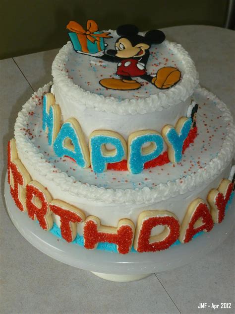 It took me a little bit to work on this because with five. My 2 year old's birthday cake! | Mickey mouse birthday ...