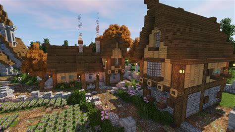 My house inside a house! Minecraft Village Transformation Timelapse - Part 1 - BlueNerd