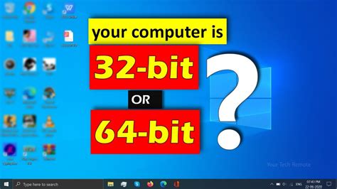 How To Tell If Your Computer Is 32 Bit Or 64 Bit Windows Youtube