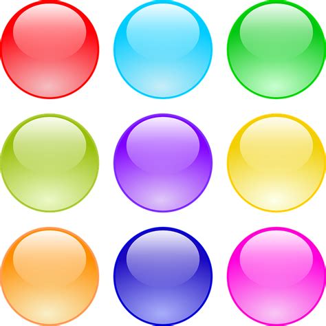 Free Vector Graphic Buttons Circle Glossy Gui Round Circle Buttons