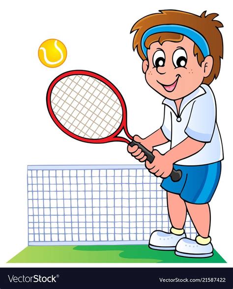Cartoon Tennis Player Vector Image On Vectorstock Cartoon Tennis