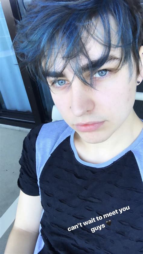 His Eyes Are Everything ️ Colby Brock Colby Brock Snapchat Blue Hair