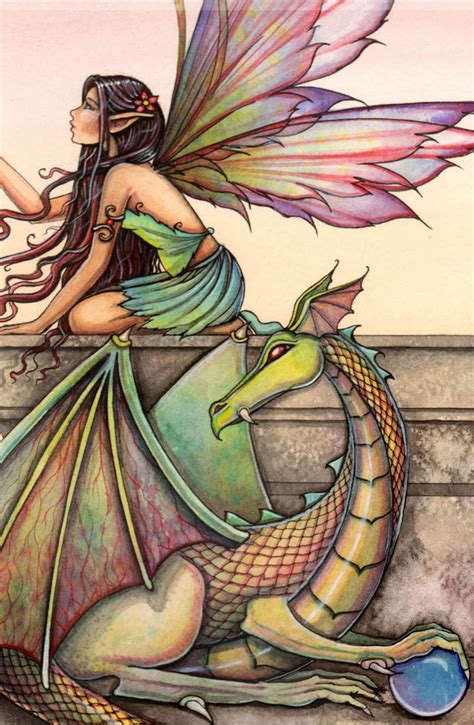 Fairy Dragon Original Fine Art Watercolor Giclee Print By Etsy