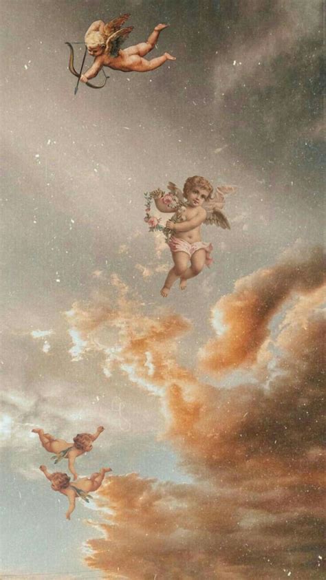 Aesthethic Sky Angels Em 2020 Arte De Anjo Papéis De Parede Vintage