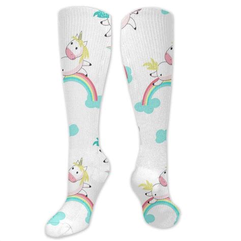 Amazon Com Magic Unicorn With Rainbow Customized Socks For Women And Mencustomized Stockings