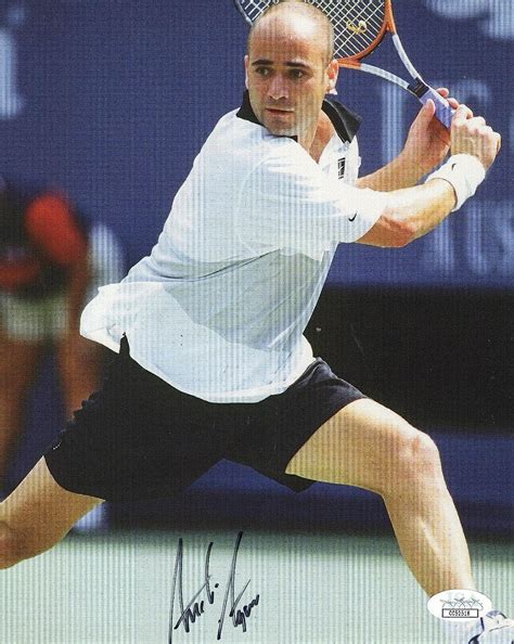 Andre Agassi Hand Signed 8x10 Color Photo Tennis Legend In Action Jsa