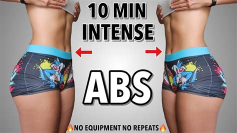 Min Intense Ab Workout Lower Abs Upper Abs Core Burner No Equipment No Repeats Youtube
