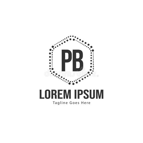 Initial Pb Logo Template With Modern Frame Minimalist Pb Letter Logo