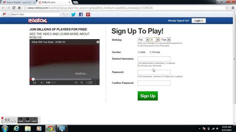 How To Sign Up For Roblox Free Online Youtube