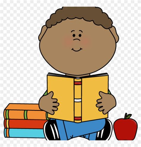 A Child Reading A Book Images Clipart